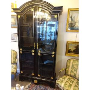 Bookcase In Blackened Wood In Regency Style D Period N III